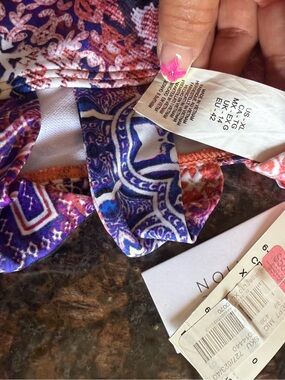 Women  One-Piece Swimsuit in Purple and Pink - Floral Paisley Print